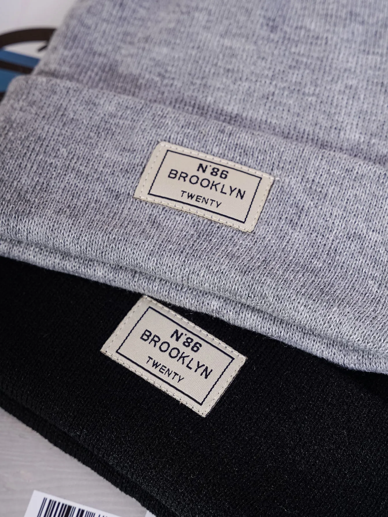 2pcs Women's Knit Hats With Label Casual
