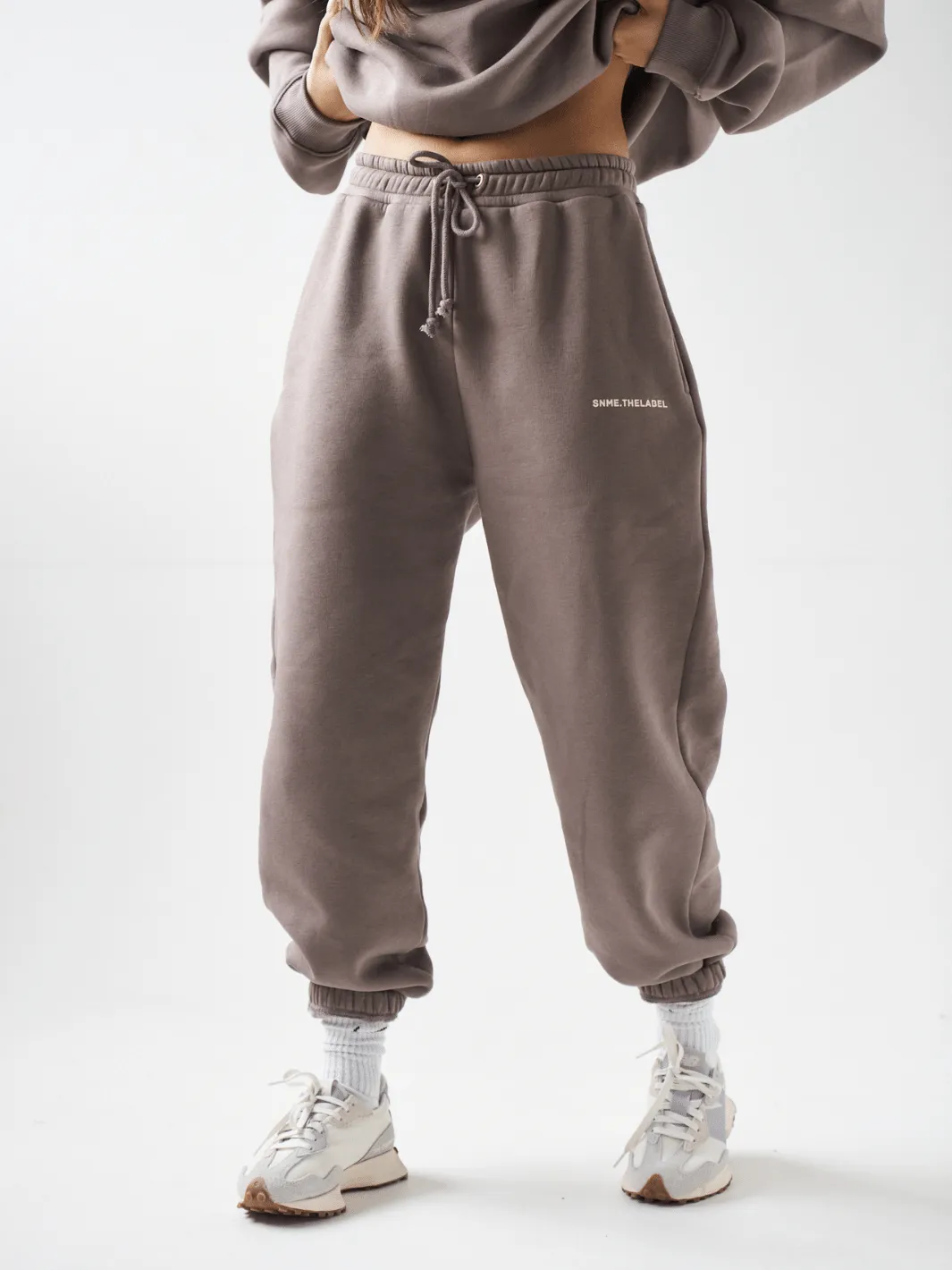 Baggy Essential Joggers - Washed Brown
