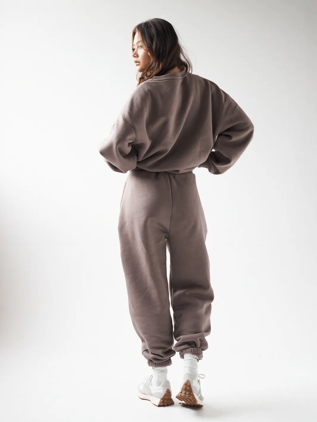 Baggy Essential Joggers - Washed Brown