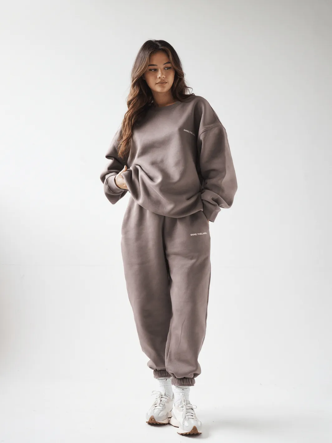 Baggy Essential Joggers - Washed Brown