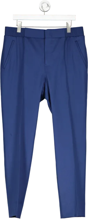Berluti Paris Blue 100% Wool Track Pants W36