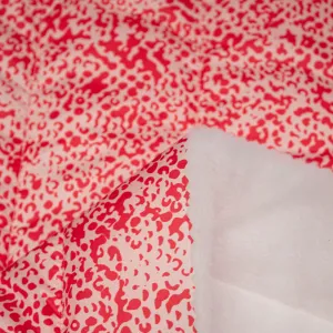 Bian Red Abstract Striped Quilted Wadding SHOWROOM SAMPLE 34CM X 60CM