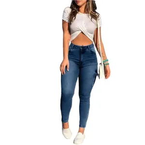 Damer Slim-fit Cargo Denim Byxor