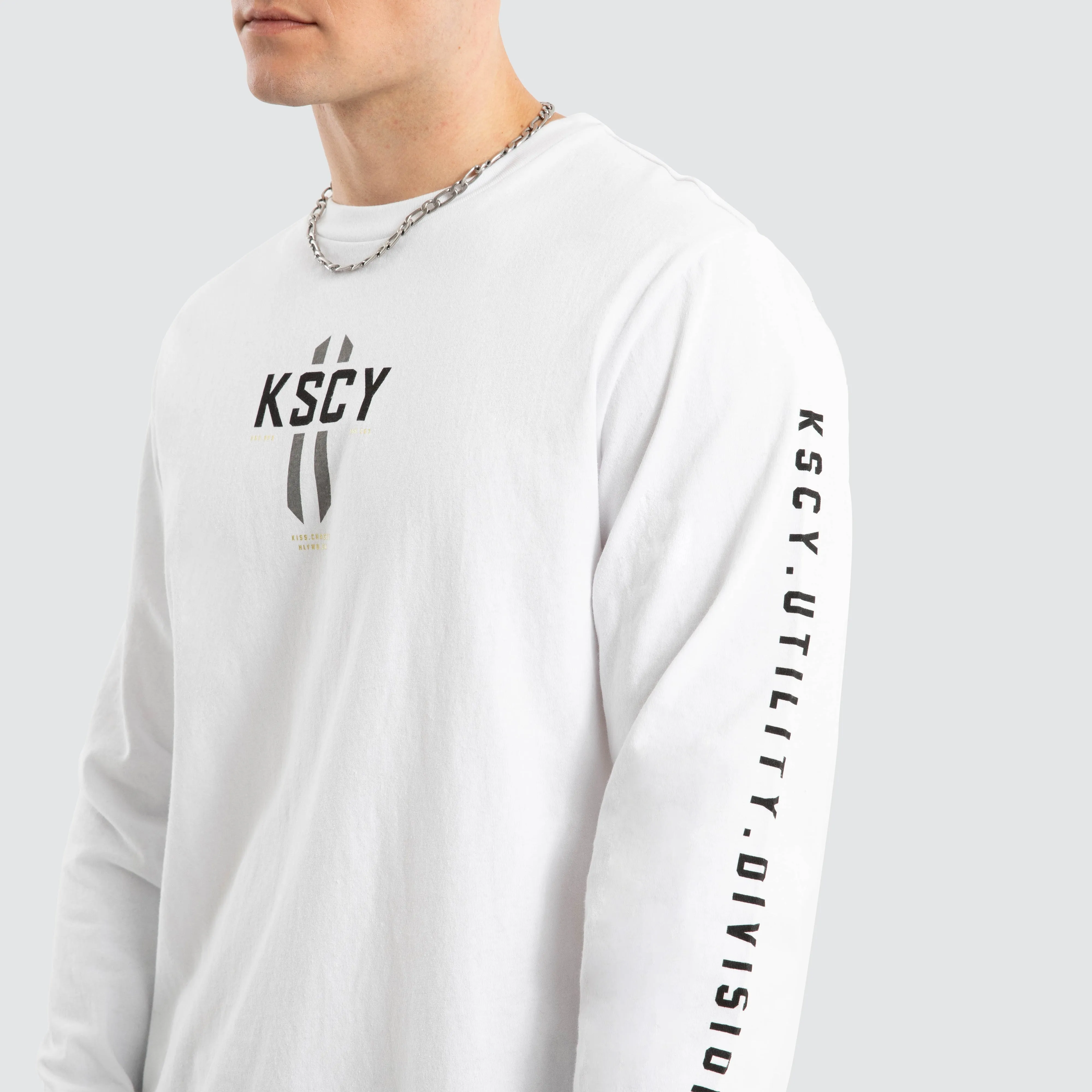 Dash Dual Curved LS Tee Optical white