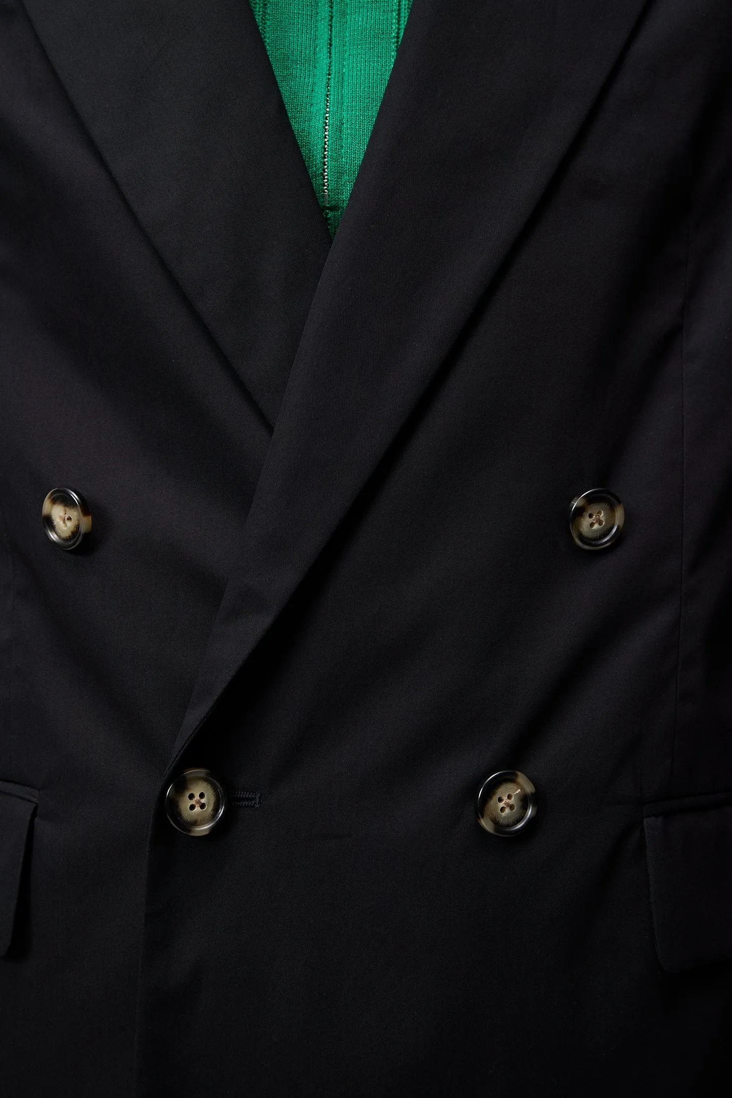 David U Light Cotton Blazer / Black