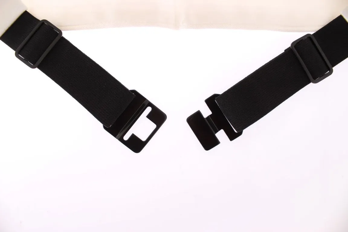 Elegant White Silk Cummerbund
