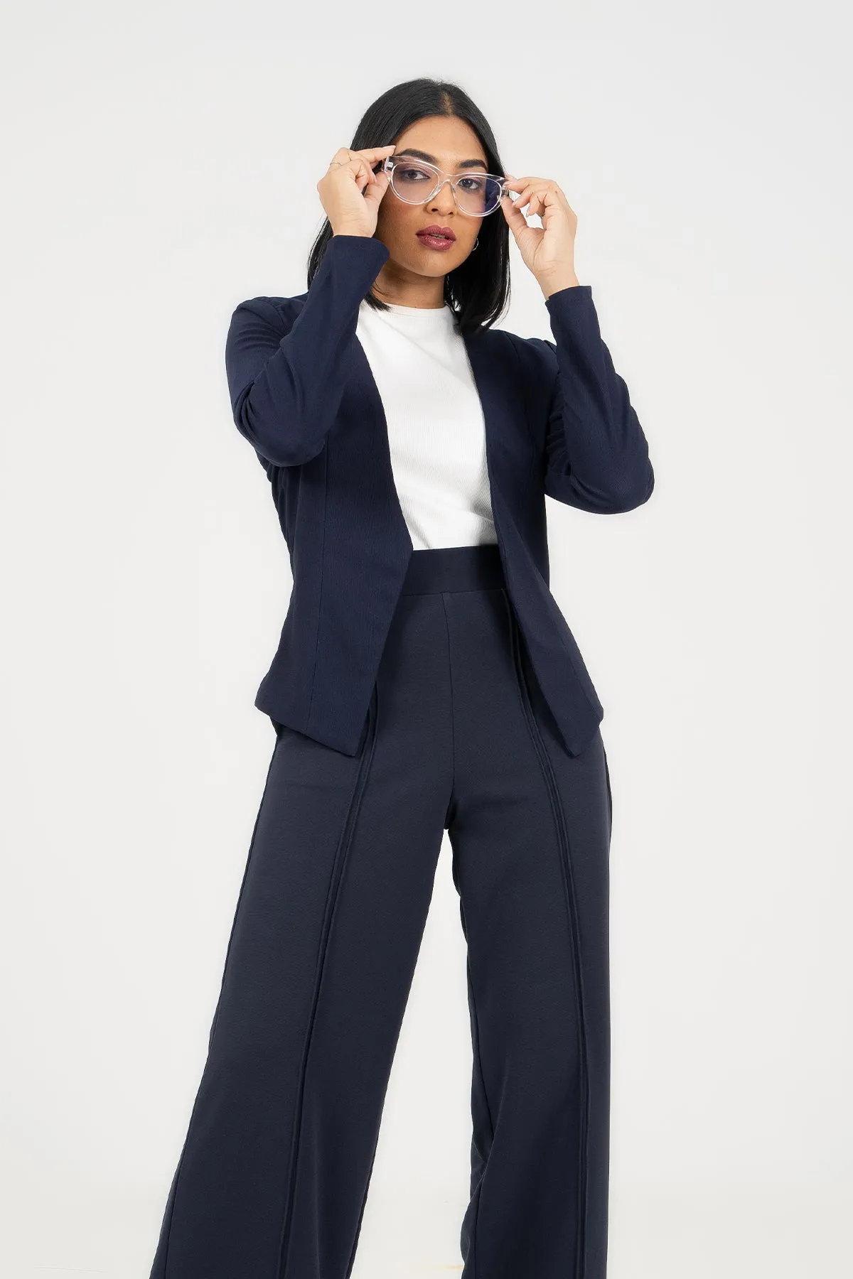 Envogue Women's Wide Legg Plain Chic Office Pant