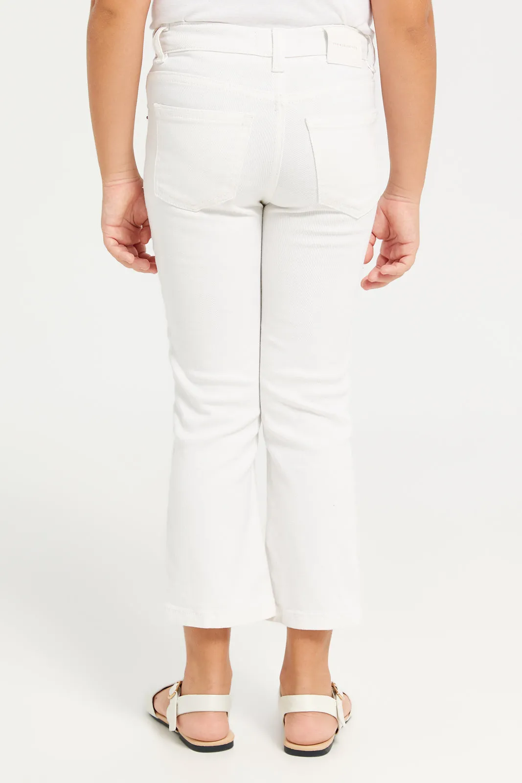 Girls White DenimJeans