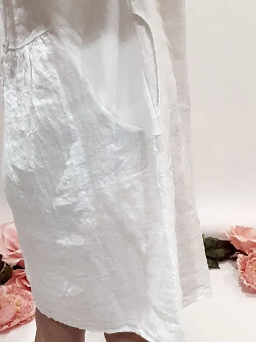 Helga May Kennedy Dress: Plain - White