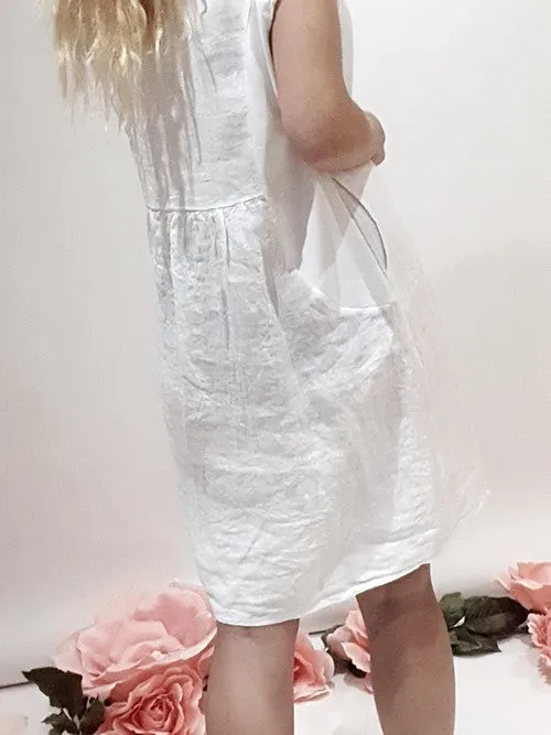Helga May Kennedy Dress: Plain - White