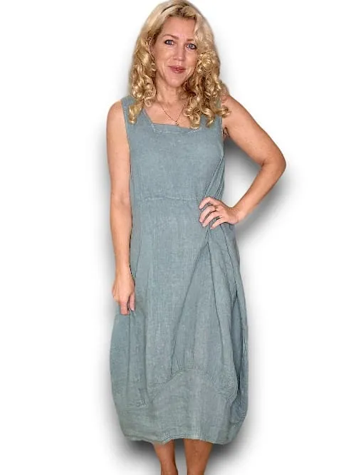 Helga May: Maxi Tank Dress - Faded Forest