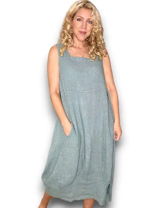 Helga May: Maxi Tank Dress - Faded Forest