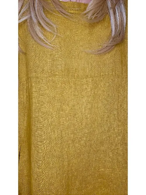 Helga May: Mid Sleeve Maxi Dress - Mustard