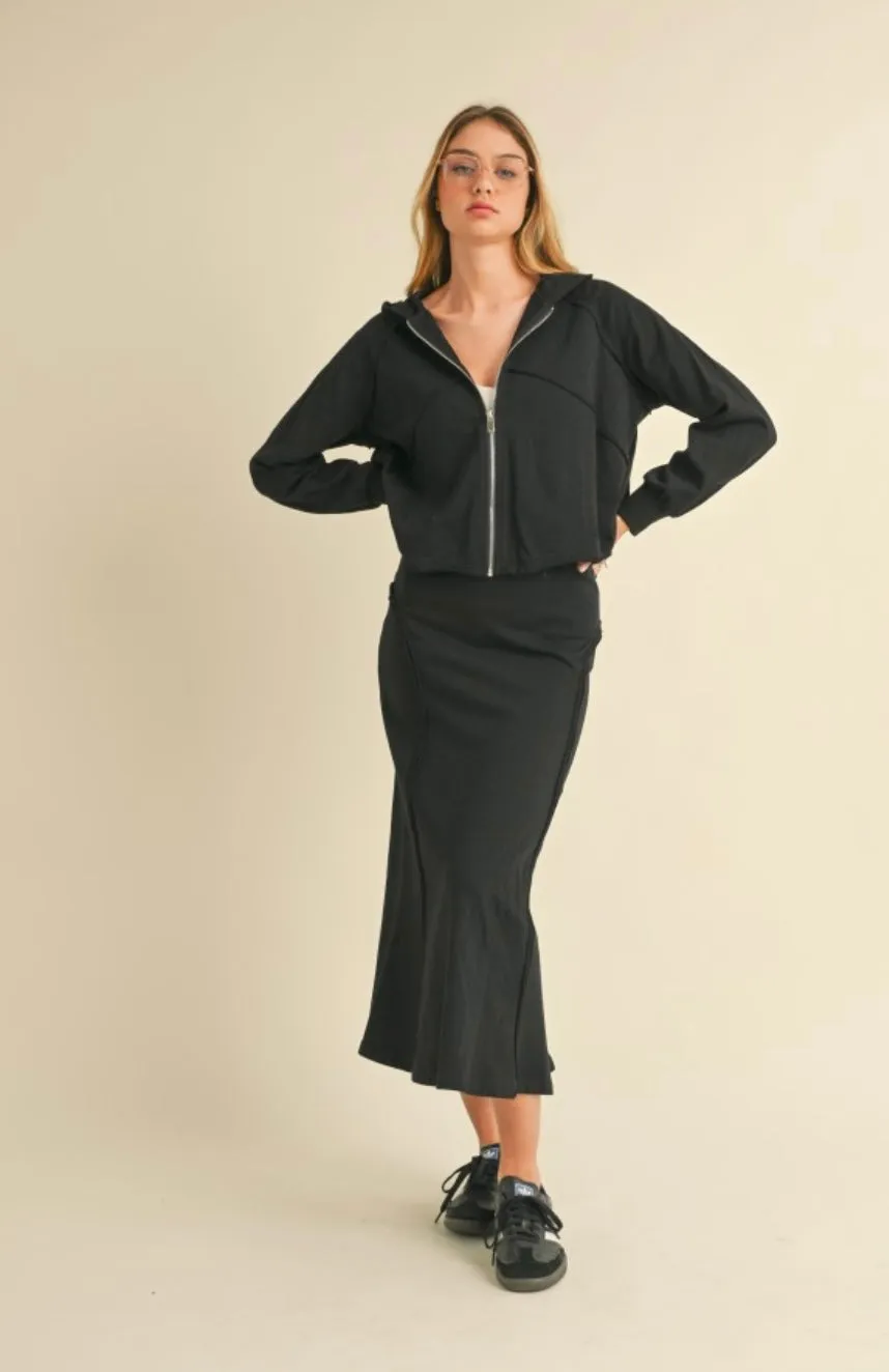 Hoodie and Skirt Set by Heyson