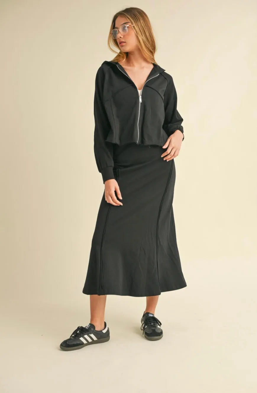 Hoodie and Skirt Set by Heyson