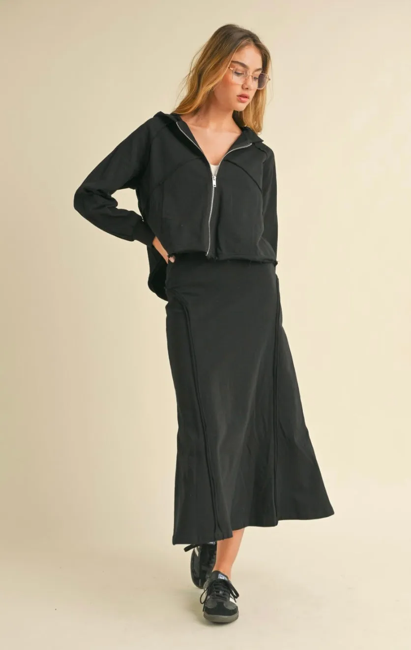Hoodie and Skirt Set by Heyson