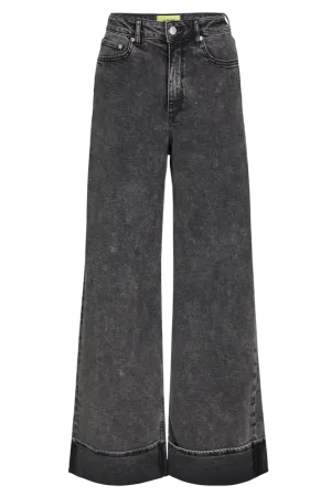 JJXX - Denim jeans - Dark Grey - Wide folded - HW - Tokyo