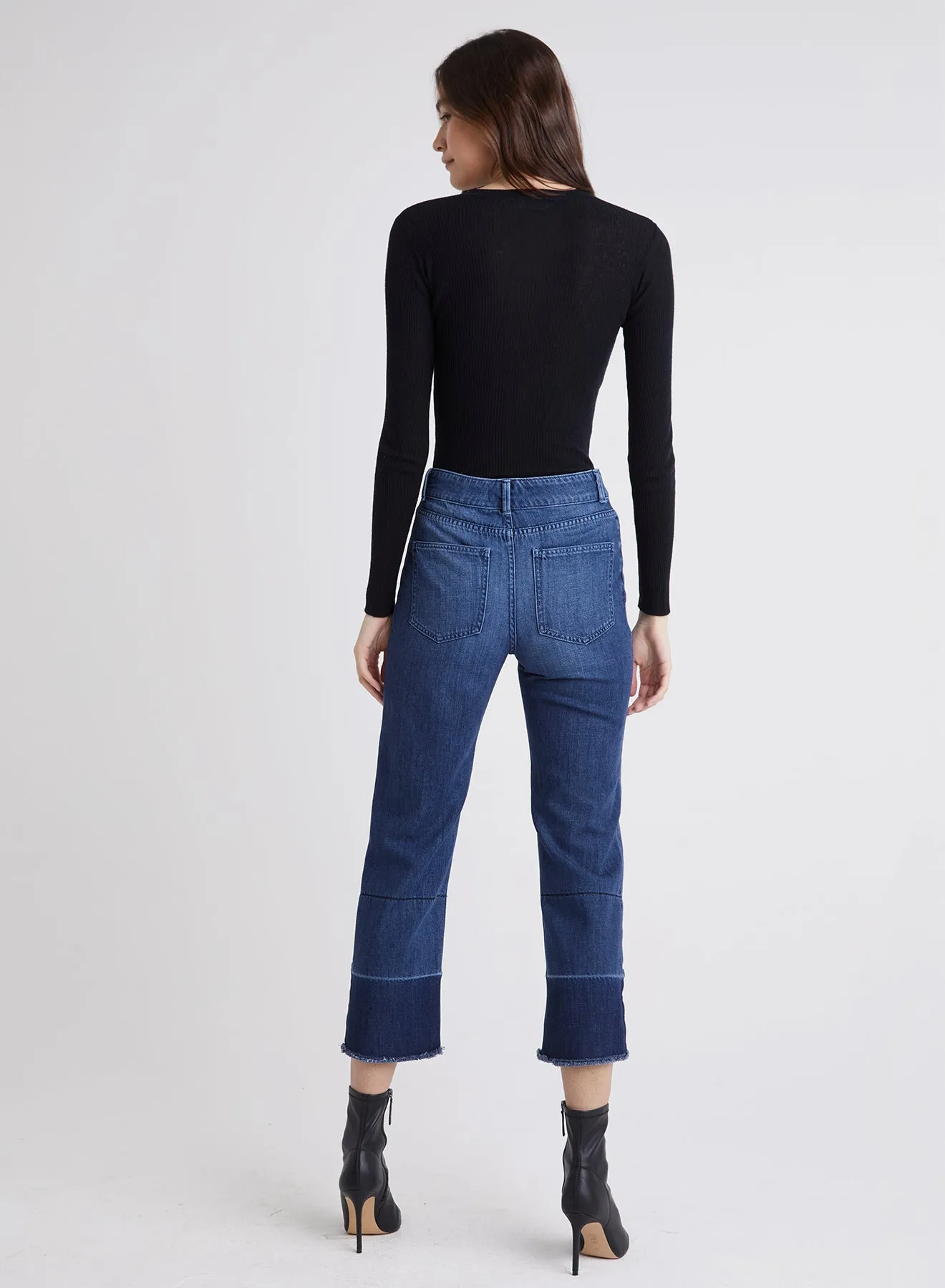 Lennon Straight Leg Open Hem Jean