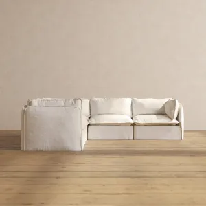 Modular Performance 5-Seater Corner Sectional in Mousse | Relaxed Blend
