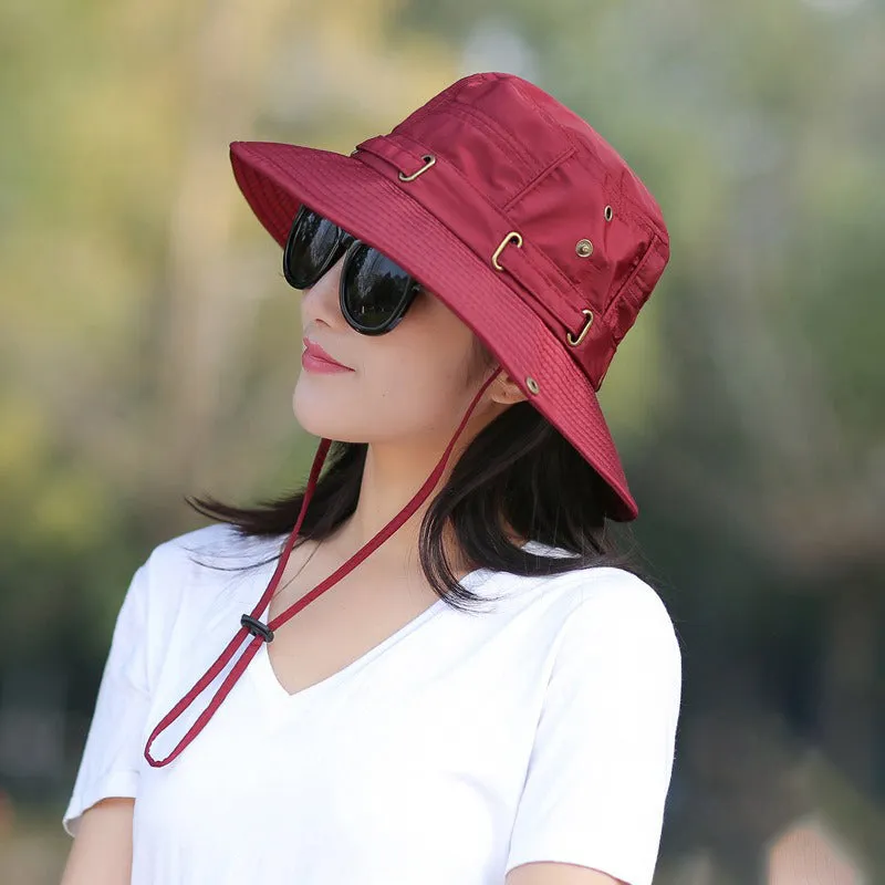 Waterproof Bucket Hat Summer Women Hat Outdoor Fishing Sun Hat